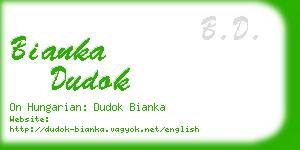 bianka dudok business card